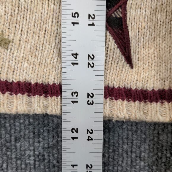 Christopher & Banks Hand Embroidered Sweater Womens Size M Tan Wool Blend - Picture 5 of 12